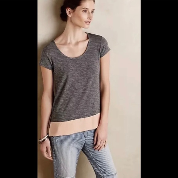 Anthropologie Dolan Left Coast Collection Womens Shirt Colorblock Pipa Tee - Picture 2 of 4